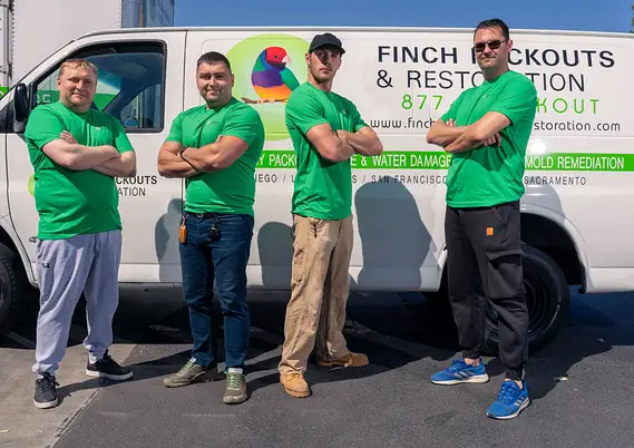 Water damage restoration crew in Del Mar